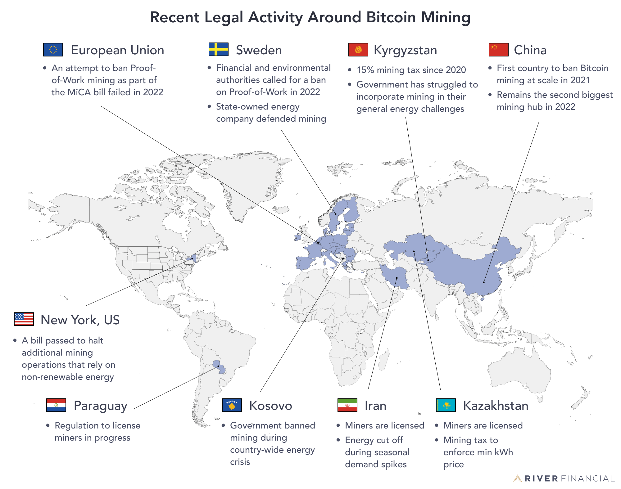 A global map of recent legal activity around Bitcoin mining