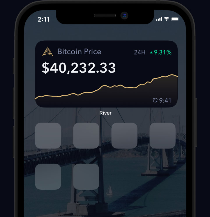iOS app price widget screen view