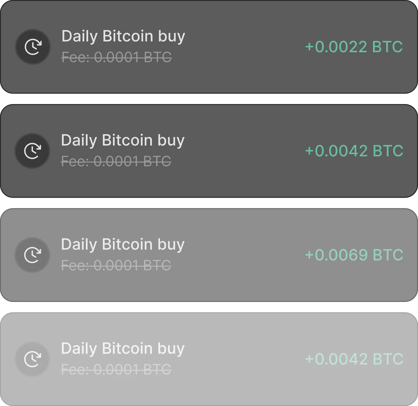 River's recurring Bitcoin purchase interface