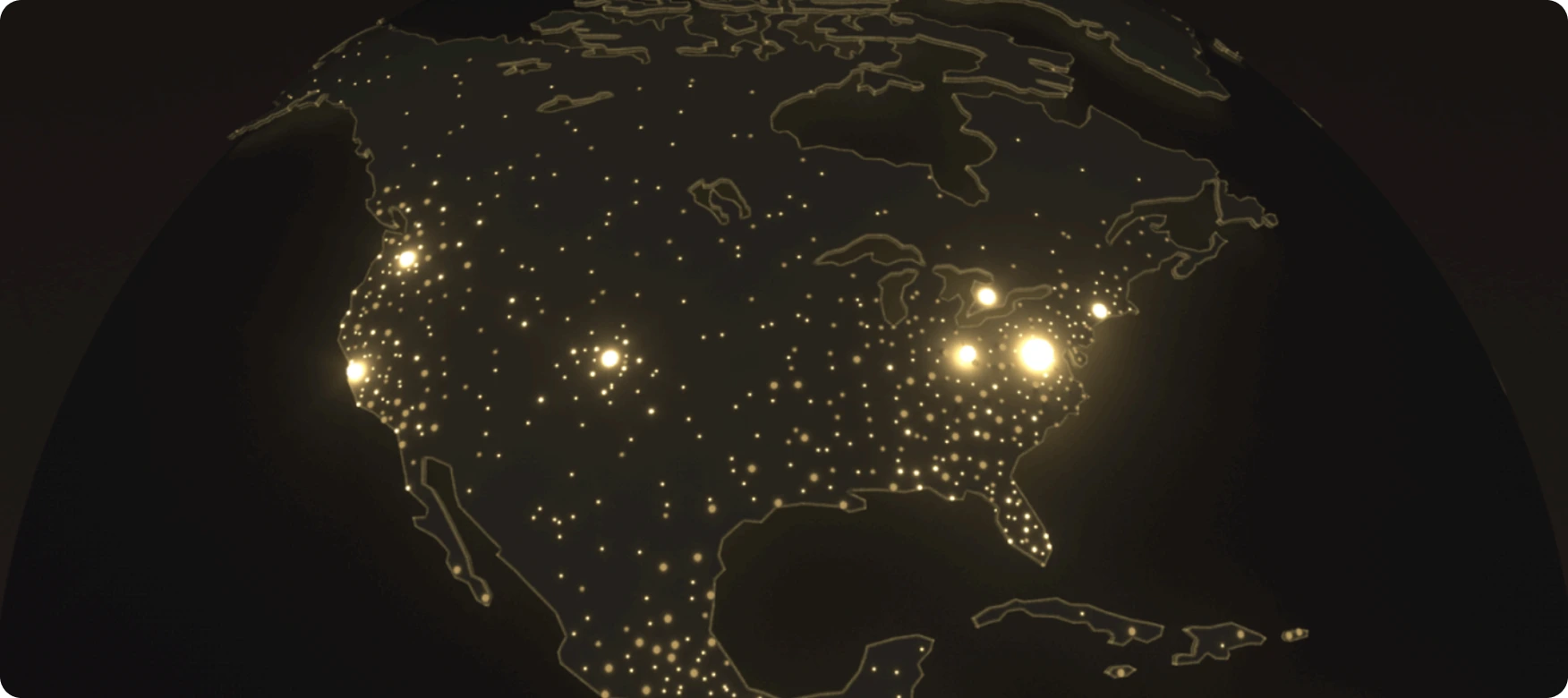 Map showing business bitcoin adoption