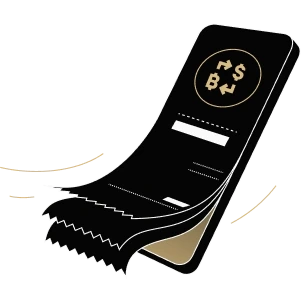 Receipt for a bill paid with bitcoin