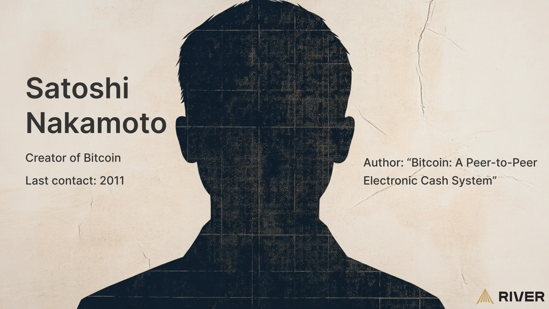 Satoshi Nakamoto Profile: Representation of Satoshi Nakamoto, the anonymous creator of Bitcoin and author of its whitepaper, last active in 2011.