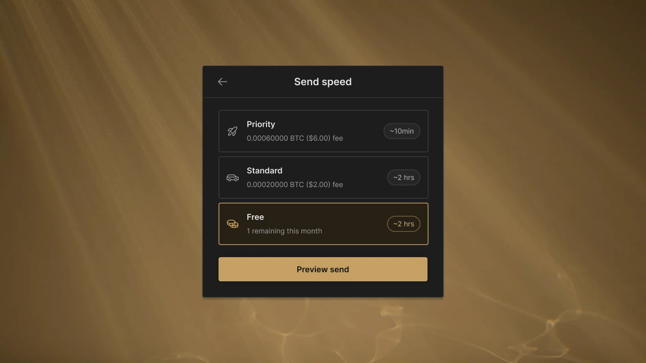 River’s commitment to self-custody with free monthly withdrawals